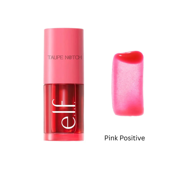 Blush tint stick in Pink Positive shade, with pink swatch