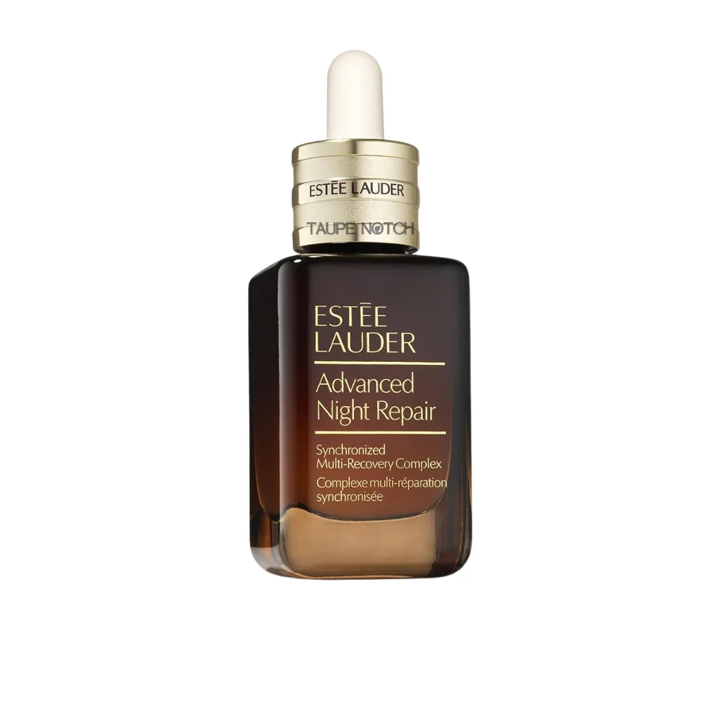 Estée Lauder Advanced Night Repair face serum, 75 ml; dark bottle, gold cap