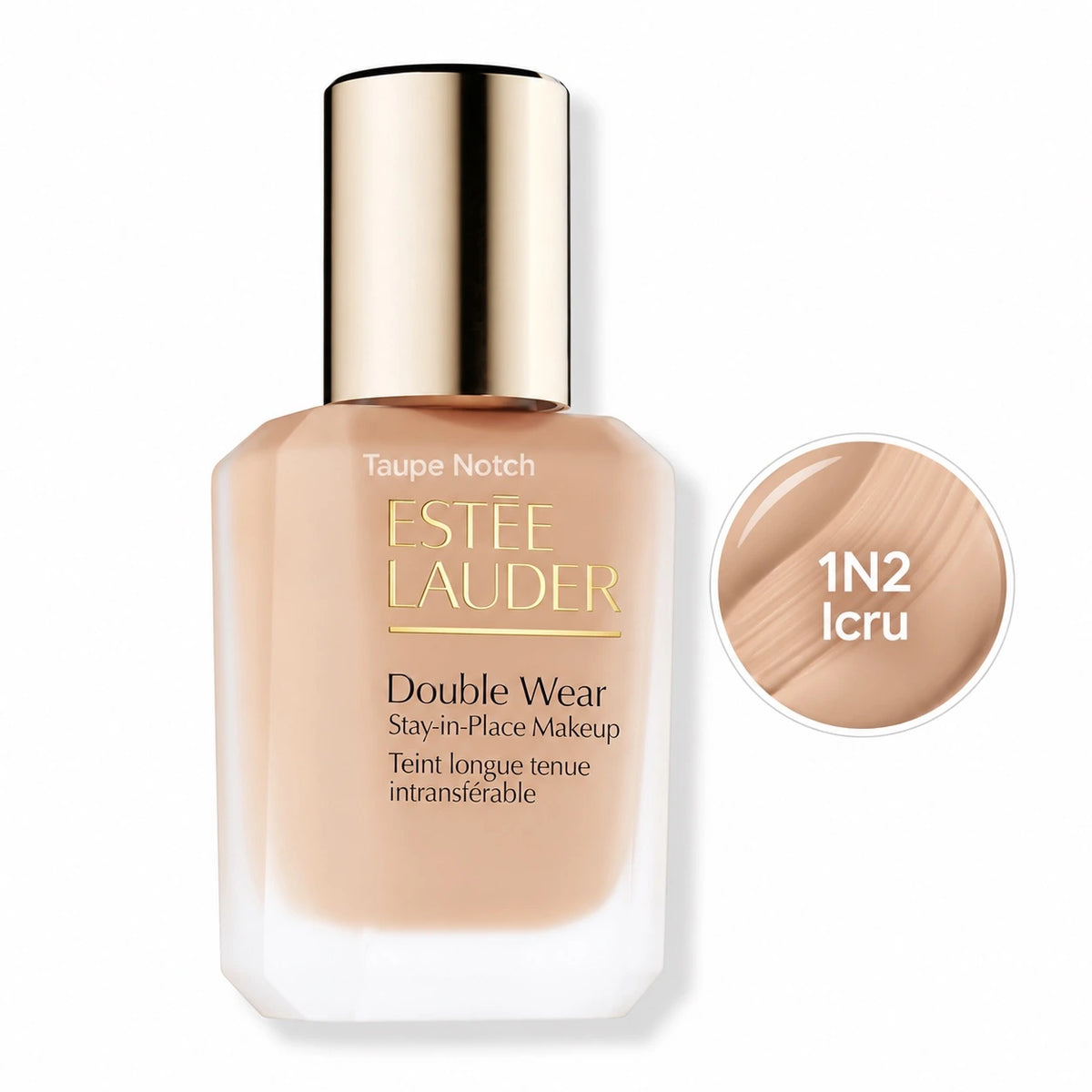 Double Wear Stay-in-Place foundation bottle, shade 1N2 Ecru