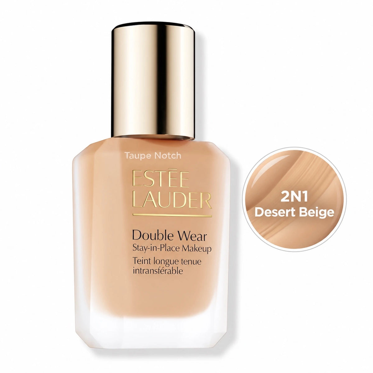 Double Wear Stay-in-Place foundation bottle, shade 2N1 Desert Beige