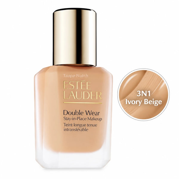 Estee Lauder Double Wear foundation bottle, shade 3N1 Ivory Beige
