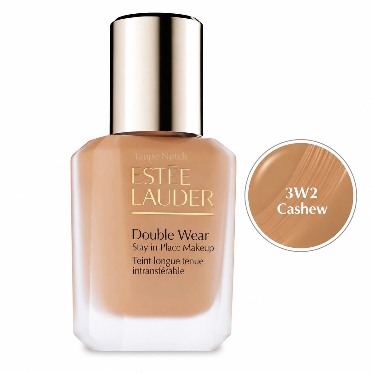 Estee Lauder Double Wear foundation bottle, shade 3W2 Cashew