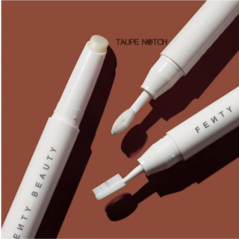 Brow wax pencil and styler set with two white pencils and spoolie ends
