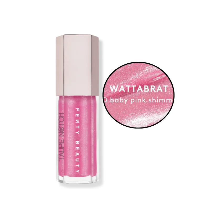 Gloss Bomb lip gloss, baby pink shimmer (Wattabrat)