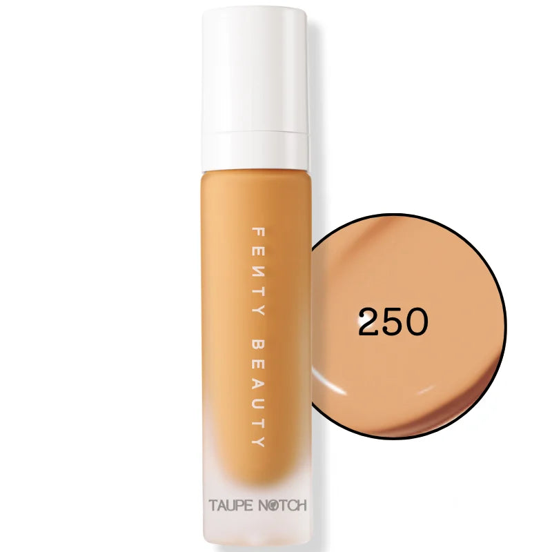 Liquid foundation bottle, shade 250, caramel tan liquid