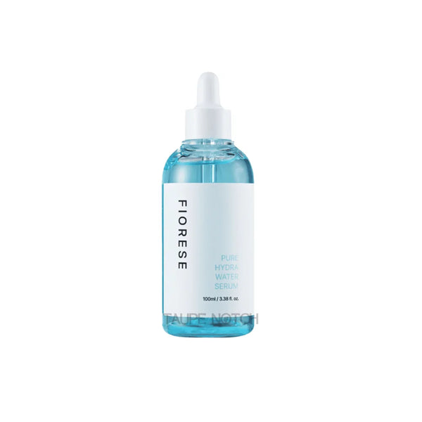 Hydra water serum bottle, 100ml, clear blue liquid with white dropper cap