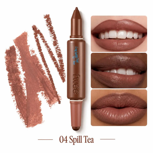 Dual lip stick and liner, Spill Tea shade