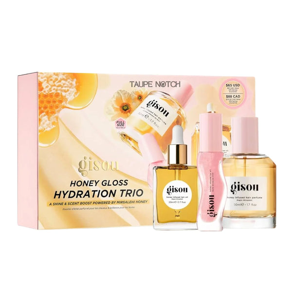 Gisou Honey Gloss Hydration Trio Price in bangladesh,Gisou hydration trio,Gisou lip gloss,Gisou hair oil,Gisou honey gloss,authenic cosmetics store in bangladesh, 100% original product in bangladesh, taupe notch, go go gorgeous, lavishta. sephora in bangladesh. 