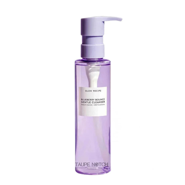 Glow Recipe gentle cleanser bottle with pump, translucent purple liquid