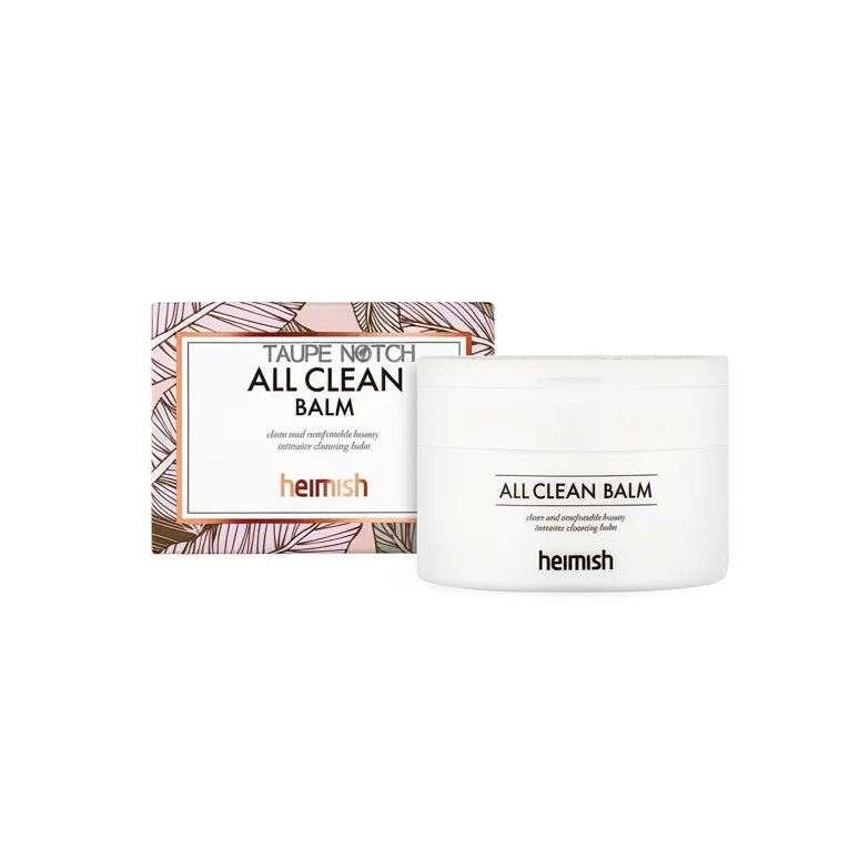 Heimish All Clean cleansing balm jar, white round tub with label 