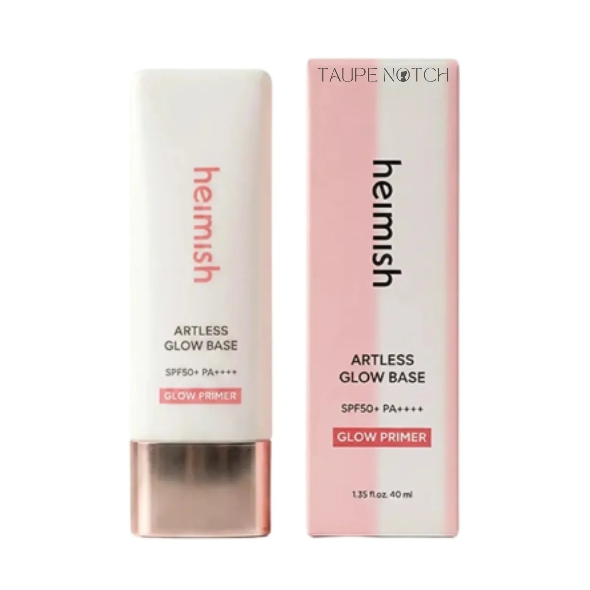 Heimish Artless Glow Base SPF50+ PA+++ 40ml glow primer in box and tube