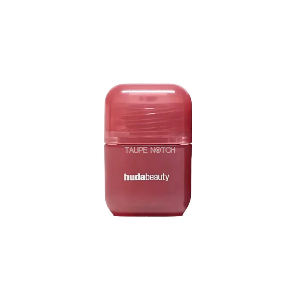 Huda Beauty mini blush filter strawberry cream, maroon pink compact tube