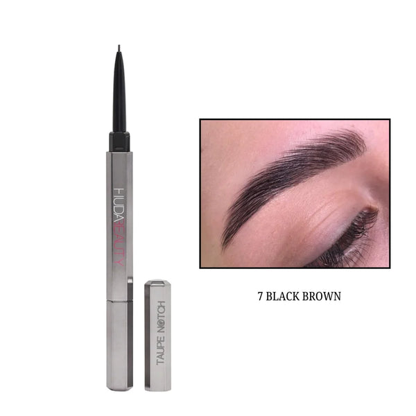 Microshade brow pencil in Black Brown, with cap and applicator tube.