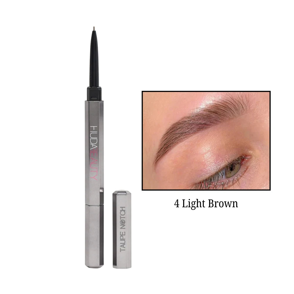 Microshade brow pencil in Light Brown, with cap and applicator tube.