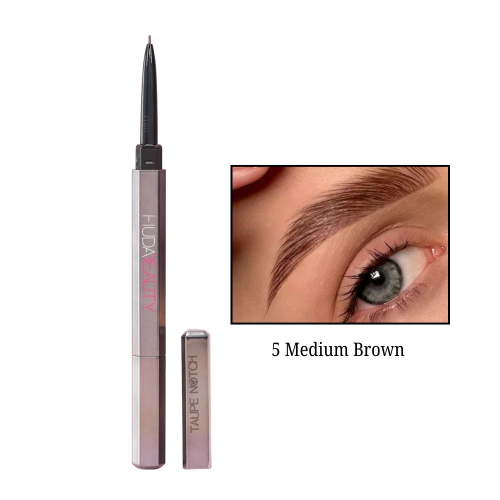 Microshade brow pencil in Medium Brown, with cap and applicator tube.