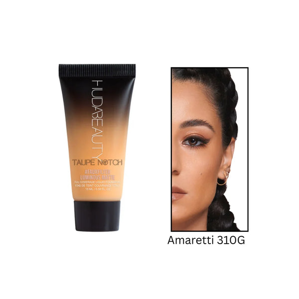 Huda Beauty luminous matte foundation tube, shade Amaretti 310G