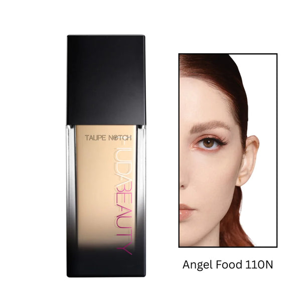 Huda Beauty faux-filter luminous matte foundation bottle, Angel Food 110N shade