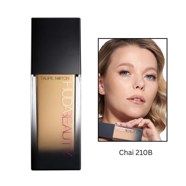 Huda Beauty faux-filter luminous matte foundation bottle, Chai 210B shade