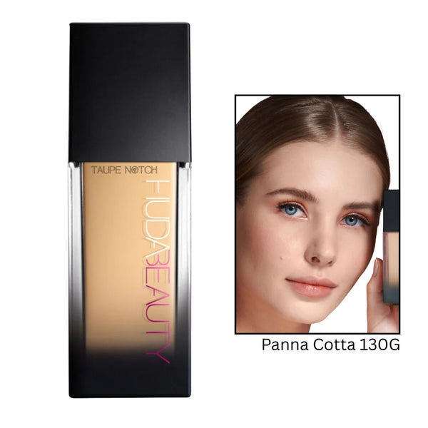 Huda Beauty faux-filter luminous matte foundation bottle, Panna Cotta 130G shade