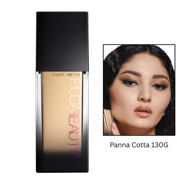 Huda Beauty faux-filter luminous matte foundation bottle, Panna Cotta 130G shade