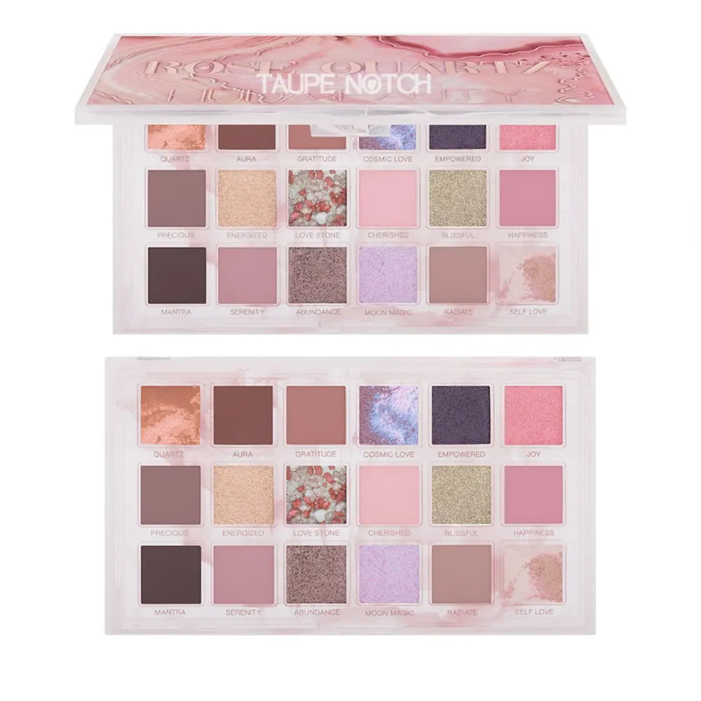 Huda Beauty rose quartz eyeshadow palette, Huda Beauty 18 color eyeshadow palette, Huda Beauty eyeshadow palette,authentic eyeshadow palette, authetic Makeup store in bangldesh, sephora in Bangladesh, taupe notch, go go gorgeous. 