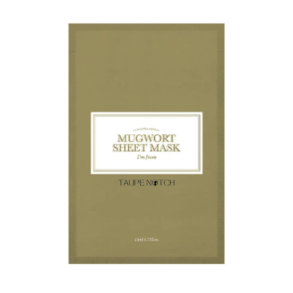I'M FROM Mugwort Sheet Mask packet, green front with label