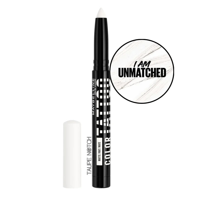 Eyeshadow stick in light gray shimmer with a creamy stick base