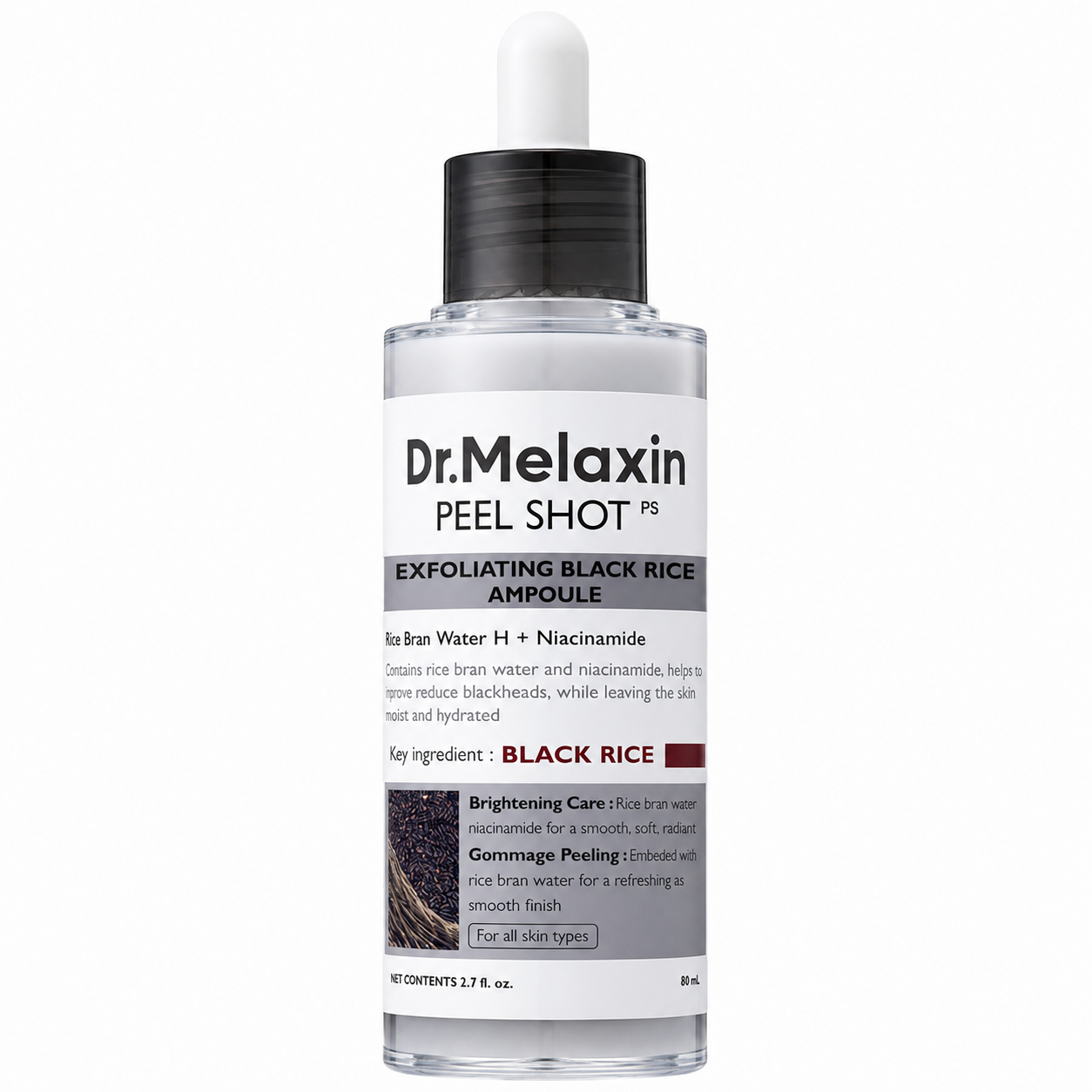 Dr.Melaxin
Peel Shot Exfoliating Black Rice Ampoule 80 ml