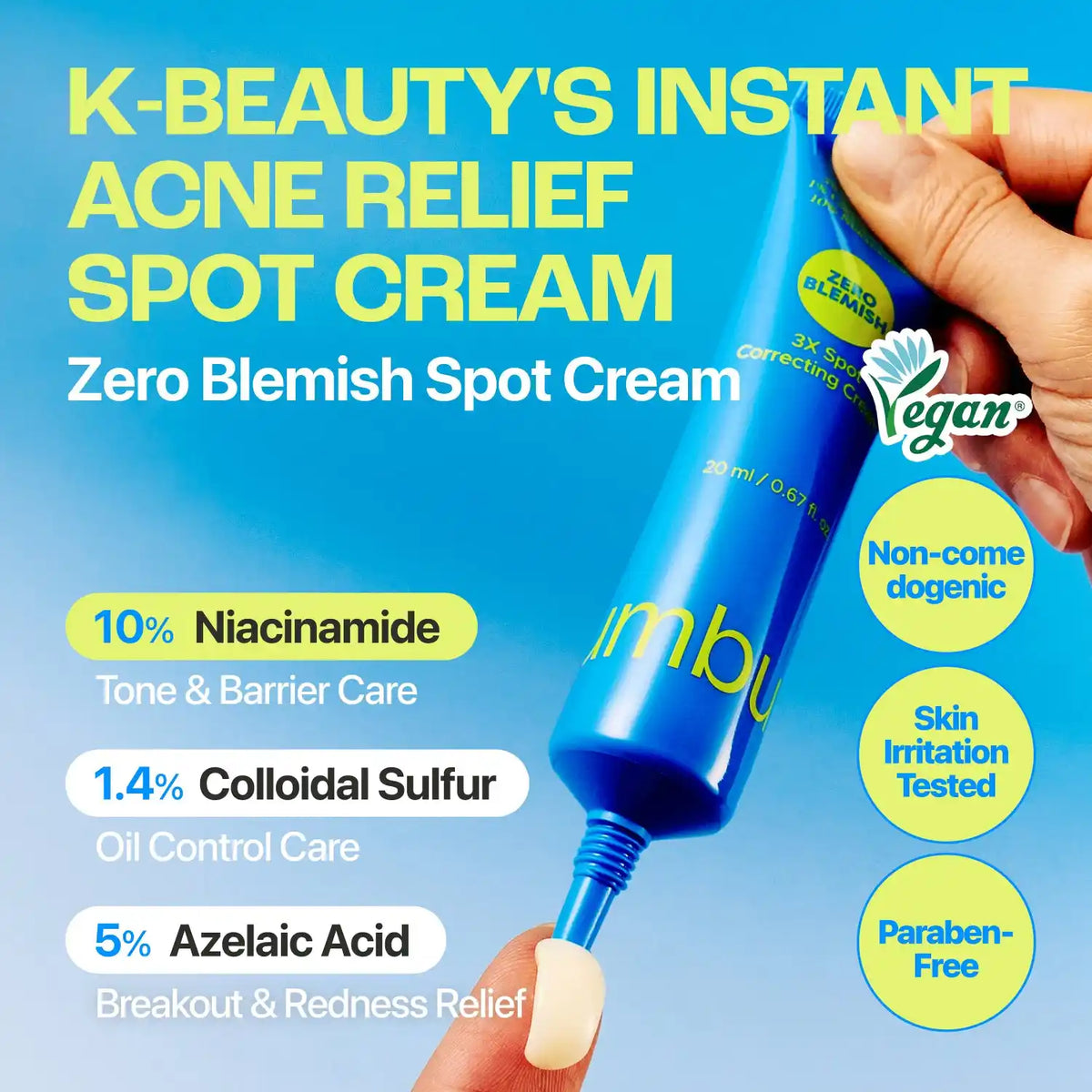 Numbuzin No.0 Zero Blemish 3X Spot Correcting Cream 20 ml
