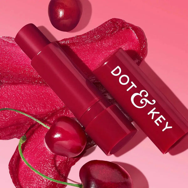 Dot & Key Cherry Crimson tinted lip balm tube