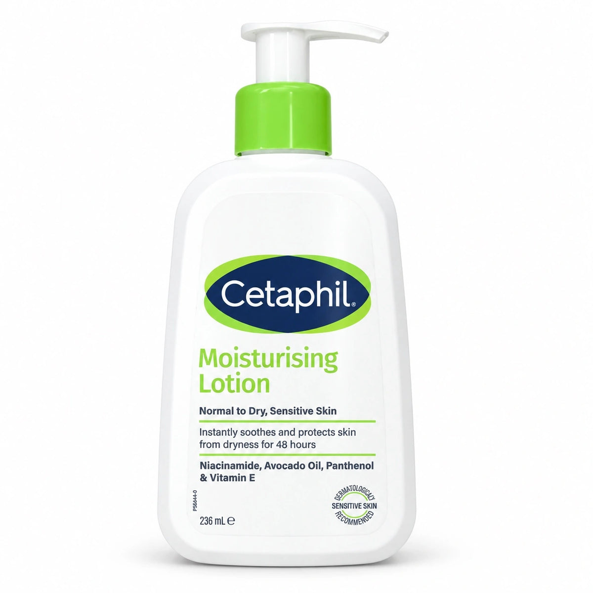 Cetaphil moisturizing lotion bottle with green pump