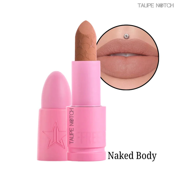 Velvet Trap lipstick, Naked Body shade with lip swatch