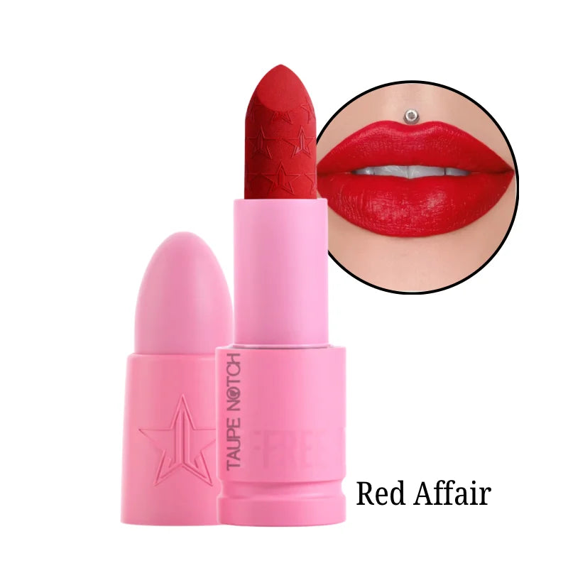 Velvet Trap lipstick, Red Affair shade with lip swatch