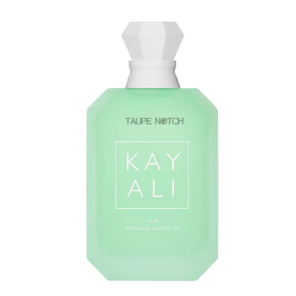 Mint green eau de parfum bottle with white cap, Kay Ali Yum Pistachio Gelato 33