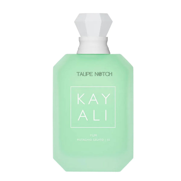 Mint green eau de parfum bottle with white cap, Kay Ali Yum Pistachio Gelato 33