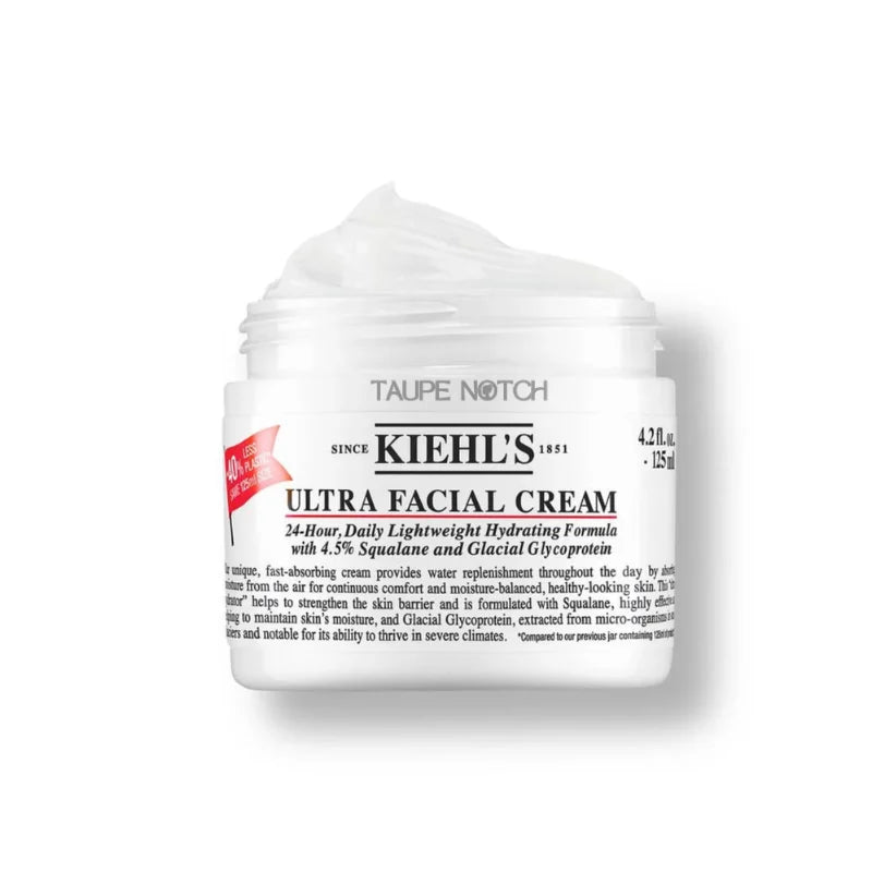 Kiehl’s Ultra Facial Cream jar with white screw-top lid