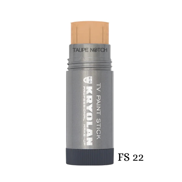 TV Paint Stick Foundation in FS 22 shade, gray tube with beige cap