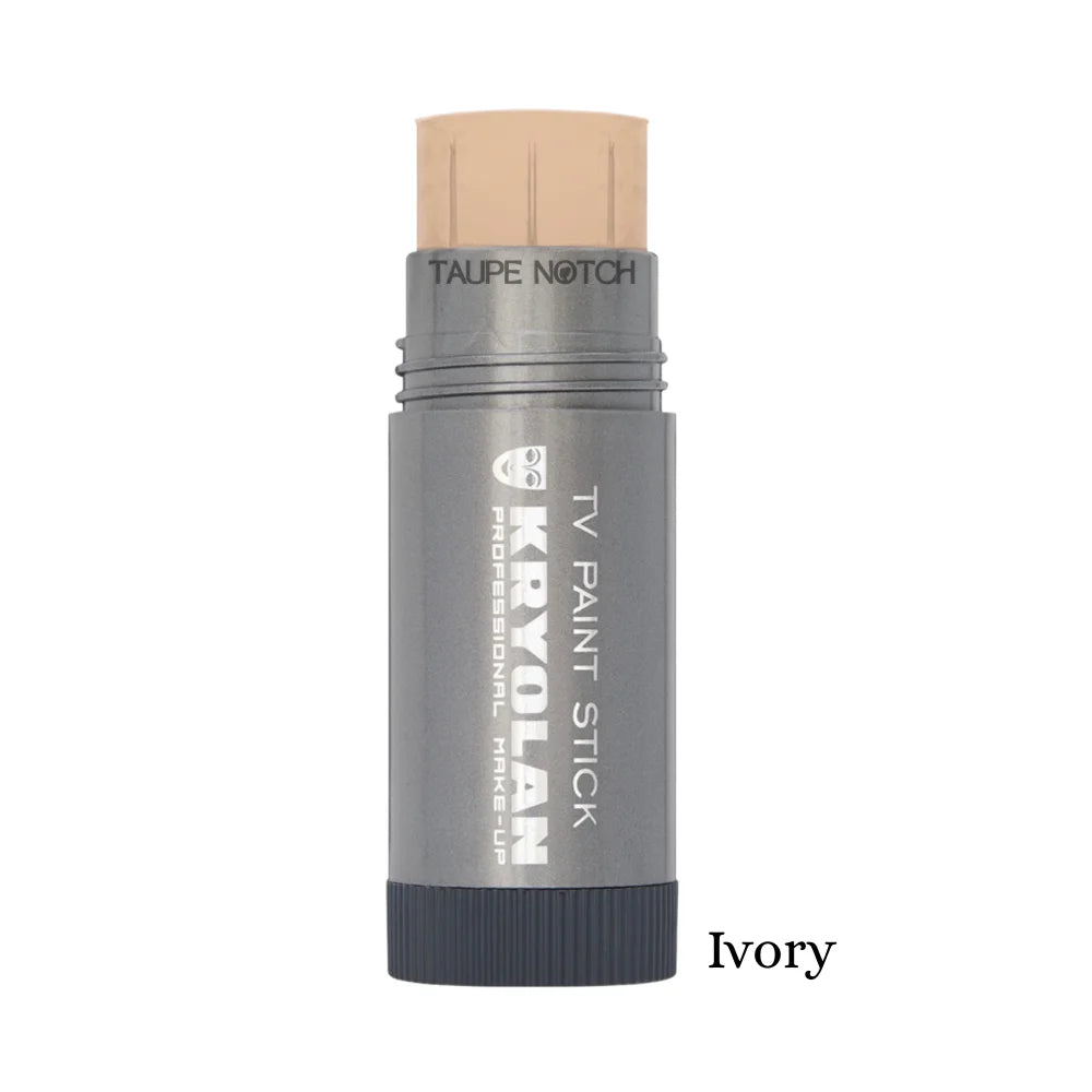 TV Paint Stick Foundation in Ivory shade, gray tube with beige cap