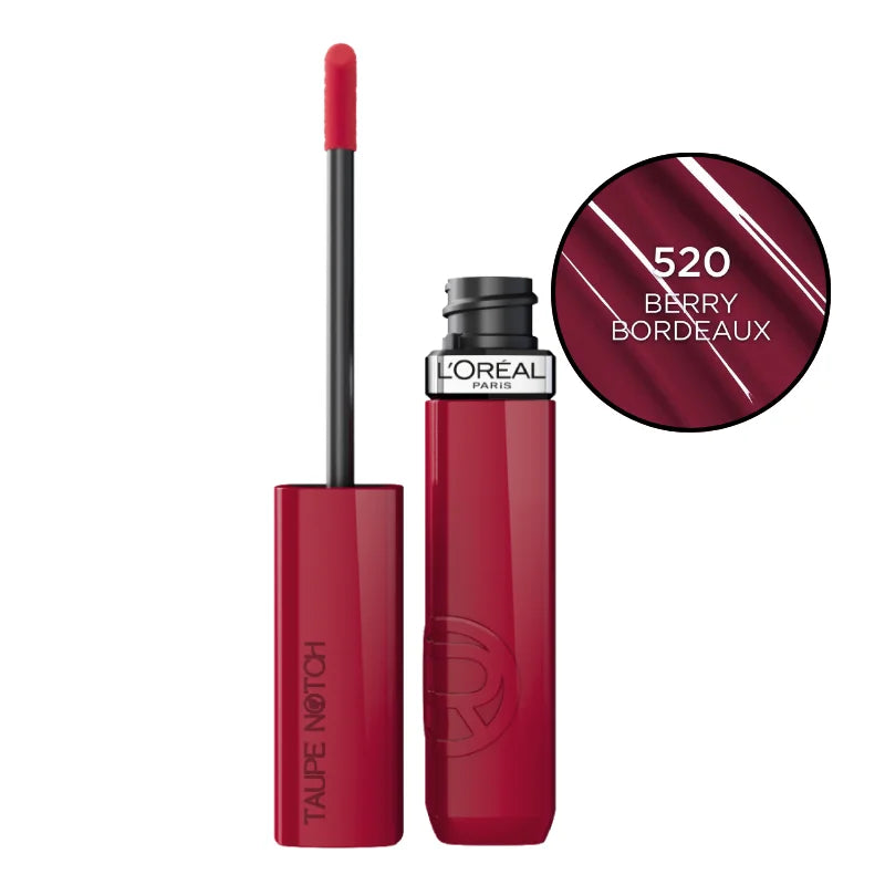 L'Oréal Infallible Lacque Resistance liquid lipstick in Berry Bordeaux (520) shade