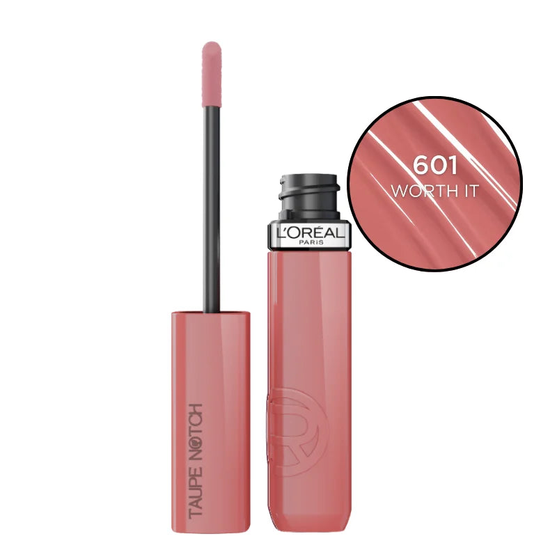 L'Oréal Infallible Lacque Resistance liquid lipstick in Worth It (601) shade