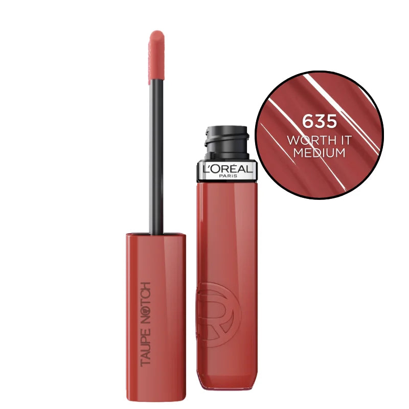 L'Oréal Infallible Lacque Resistance liquid lipstick in Worth It Medium (635) shade