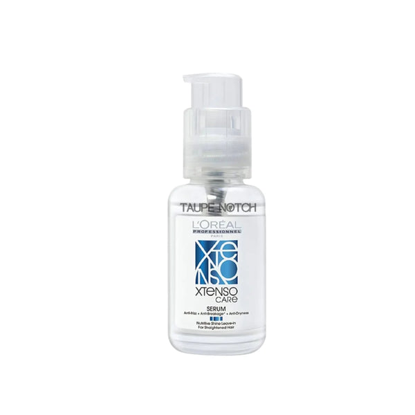 L'Oréal Professionnel Xtenso Care Serum pump bottle, clear liquid in frosted plastic.