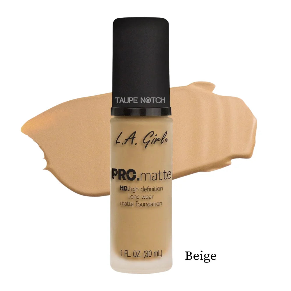 PRO.matte foundation bottle with swatch, Beige