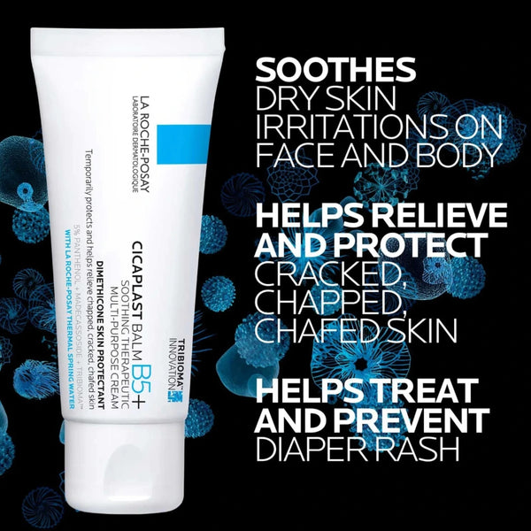 La Roche-Posay Cicaplast Balm B5 tube, white with blue stripe on front