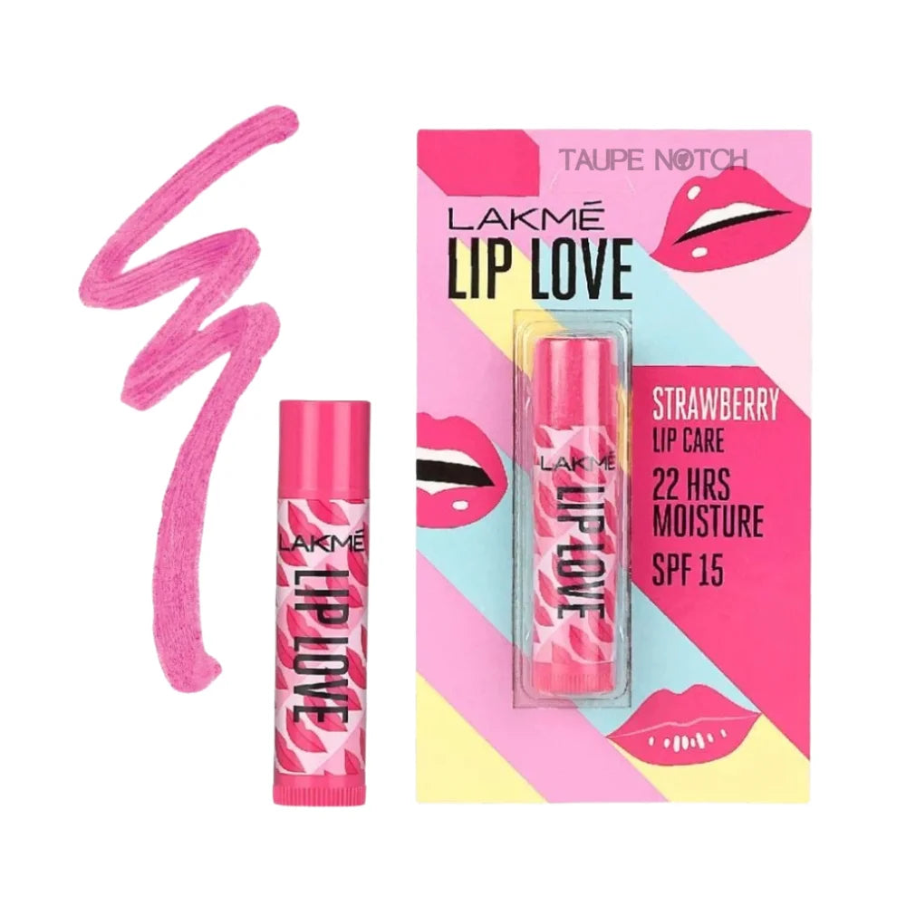 Lakme Lip Love Chapstick SPF15 Strawberry Price in bangladesh,Lakme lip balm,Lakme lip love chapstick,Lakme strawberry lip balm,authenic cosmetics store in bangladesh, 100% original product in bangladesh, taupe notch, sephora in bangladesh. 