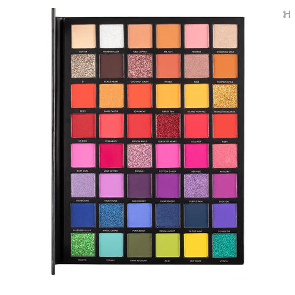Laroc Pro Chapter 2 eyeshadow palette, 48 multicolor shade pans in grid