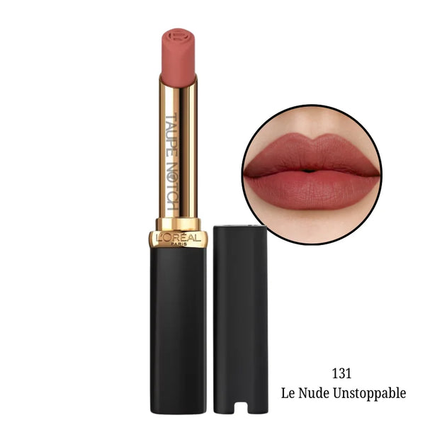 Loreal Color Riche matte volume lipstick, warm mauve shade 131 Le Nude Unstoppable