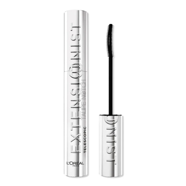 L'Oreal washable lengthening curl mascara with black brush and silver tube