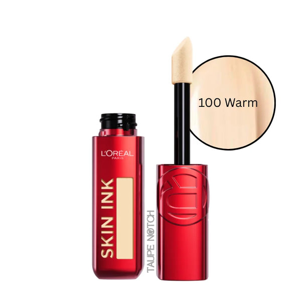 Loreal Infallible Skin Ink 2-in-1 concealer foundation, 100 Warm, doe-foot applicator
