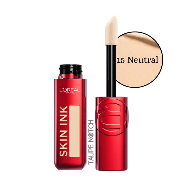 Loreal Infallible Skin Ink 2-in-1 concealer foundation, 15 Neutral, doe-foot applicator